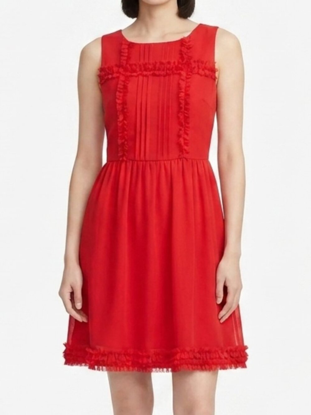 Jacob Sleeveless Red Mini Ruffle Chiffon Party/Cocktail Dress NEW- Sz. Sm